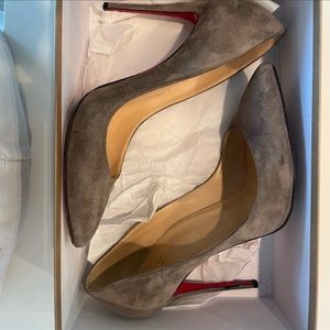 SOLD!!!! Suede Pigalle Follies 100mm